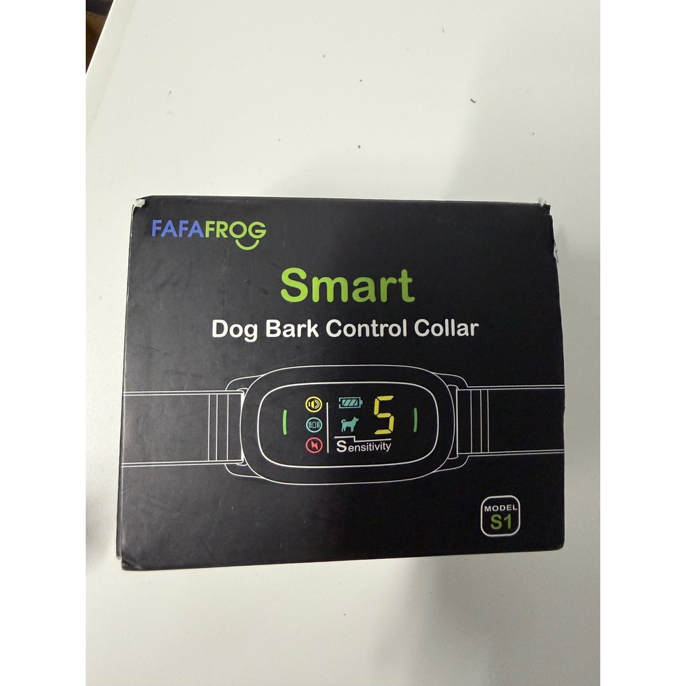 FAFAFROG Smart Dog‎ Bark Control Collar Model S1 Waterproof Rechargeable Black